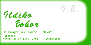 ildiko bokor business card